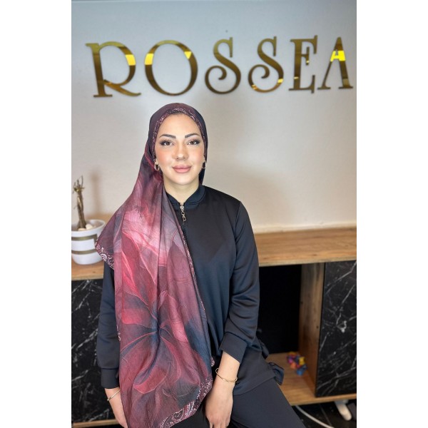 Desenli Bambu Şal 029B